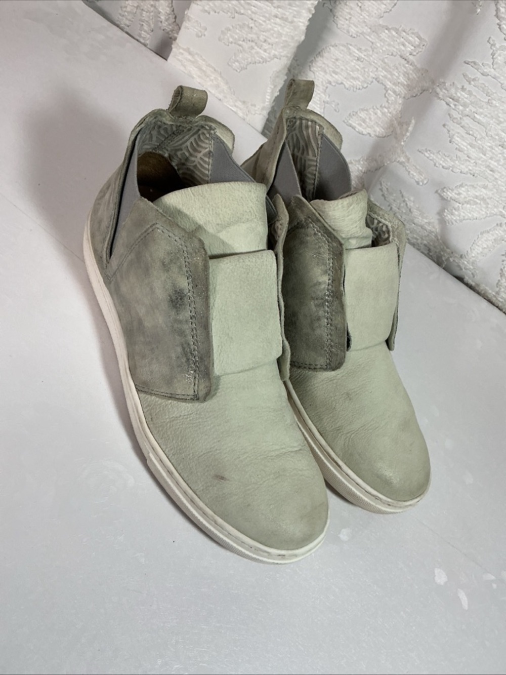 Miz Mooz Sage Green Slip-On Sneakers